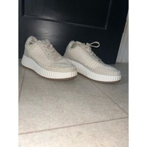 Vince Camuto Dolce Vita Dolen Sneakers Women's 7.5 Sandstone Knit Platform